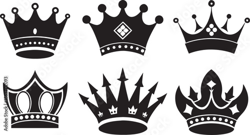 set of crowns vector