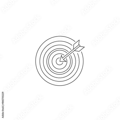 Close-Up of a Dart Hit in the Center of a Bullseye Target for Precision Accuracy