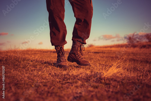 Canvas Print Boots show outdoor walking freedom