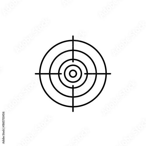 Close-Up of a Precision Shooting Target with Multiple Rings and Center Spot