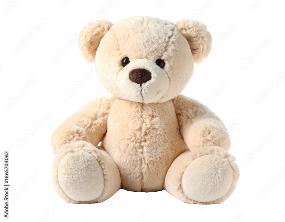 Obraz premium Cute teddy bear isolated on white background.