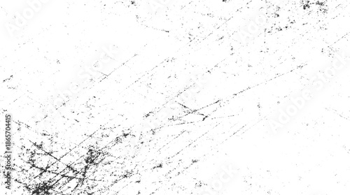 Black and white distressed texture with scattered dots and lines grunge scratch noise