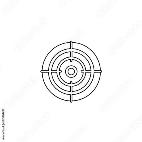 High-Precision Target Crosshair Reticle for Shooting and Gaming Scenarios