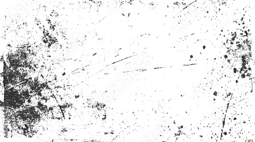Black ink splatters and scratches on white background texture grunge abstract