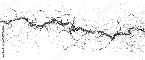 Black cracked texture on white background abstract pattern 1