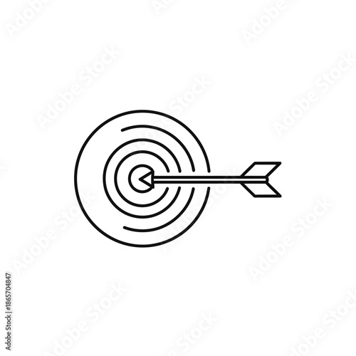 Minimalist Concept of a Darts Target and Arrow for Accurate Focus