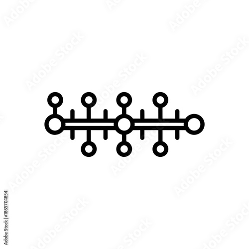 Minimalist Digital Circuit Icon for Technology and Electronic Design