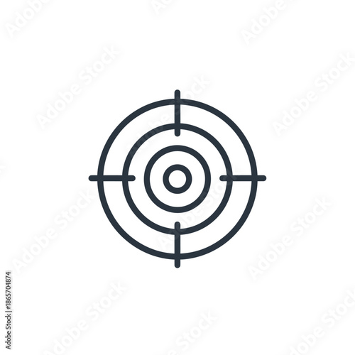 Minimalist Crosshair Icon for Targeting and Focus Illustration