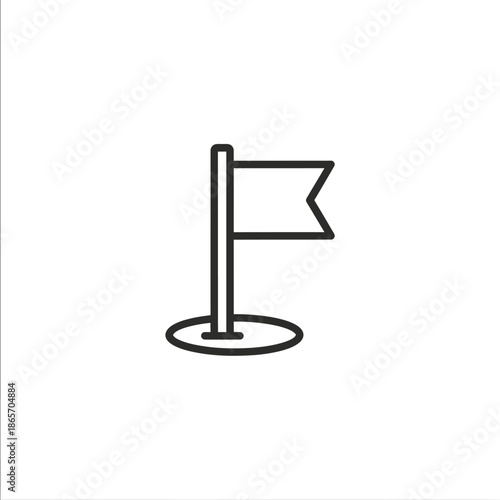 Minimalist Flag Icon Representing Navigation and Directional Symbols