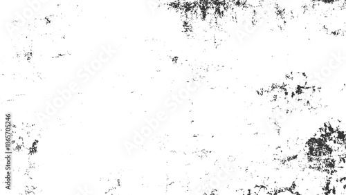 Black and white textured background with grunge effect and scattered speckles