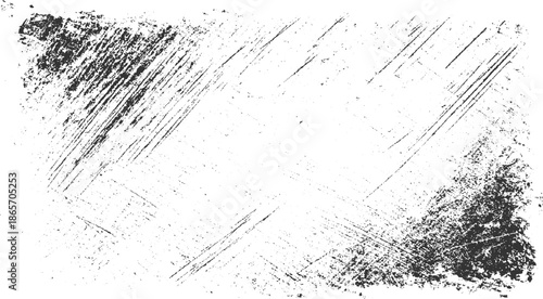 Black and white distressed texture with diagonal scratches and speckles grunge rough