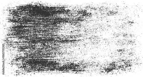 Black and white textured background with distressed horizontal brush strokes and speckles abstract grunge