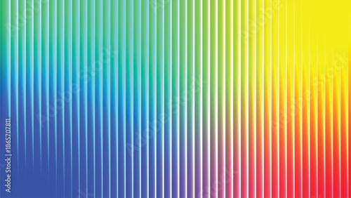 Blue ribbed glass with 3D background effect creates abstract line pattern. neon vertical stri and light reflections form a holographic window render. Prism blur and striped overlay transparent design.