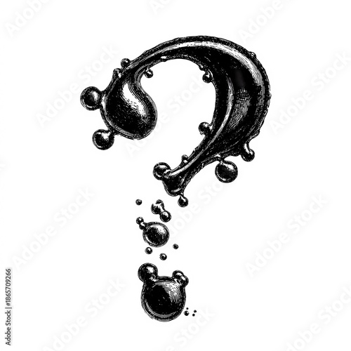 Heavy oil drop in motion isolated on white, representing pollution, industry, or environmental impact