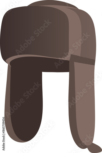 Winter trapper hat with ear flaps