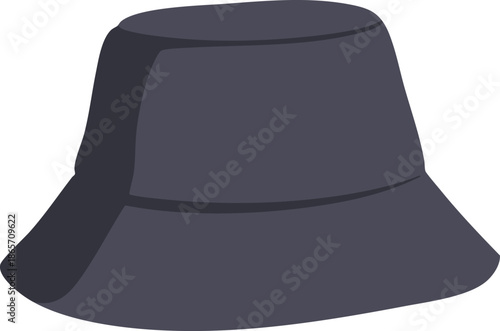 Dark bucket hat vector
