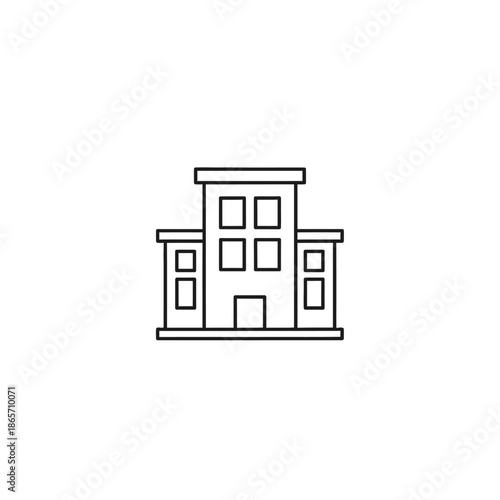 Modern Multi-Story Residential Building Facade with Windows and Balconies