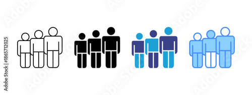 Queue icon set multiple style collection