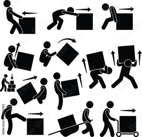 Various ergonomic ways to lift and move boxes safely