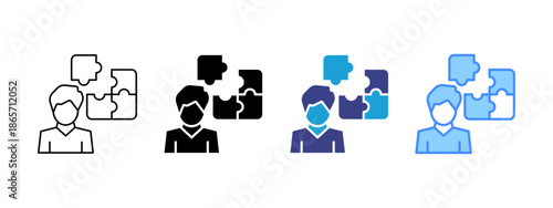 Difficulty icon set multiple style collection