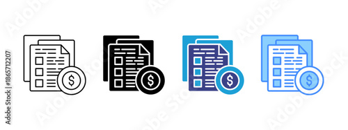 Checklist  icon set multiple style collection