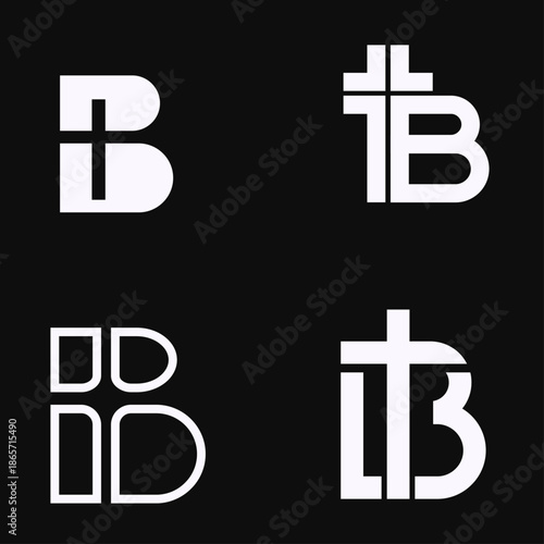 Collection of Modern B Letter and Cross Logo Designs for Christian Branding