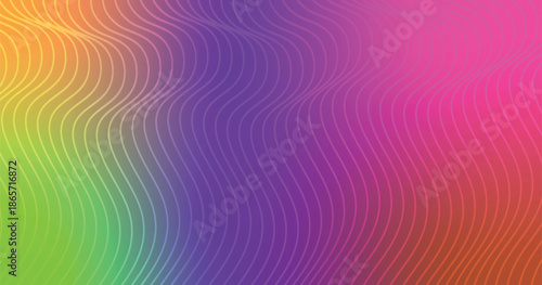Abstract colorful rainbow background with geometric lines and a bright gradient spectrum pattern creates a vibrant vector art wallpaper texture