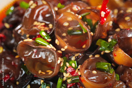 Asian Chocolate Candies with Sesame, Green Onions and Chili