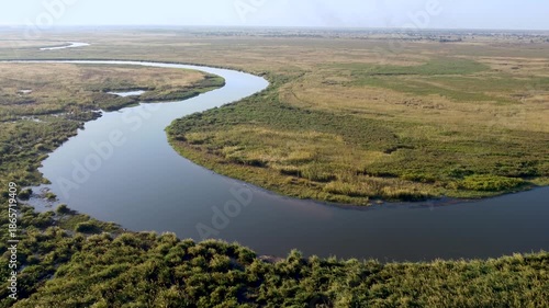 Cubango River bend near Shakawe in the Okavango Delta, Botswana