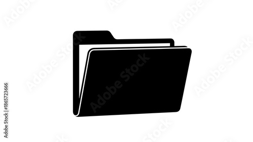 Black Folder with Documents Inside.