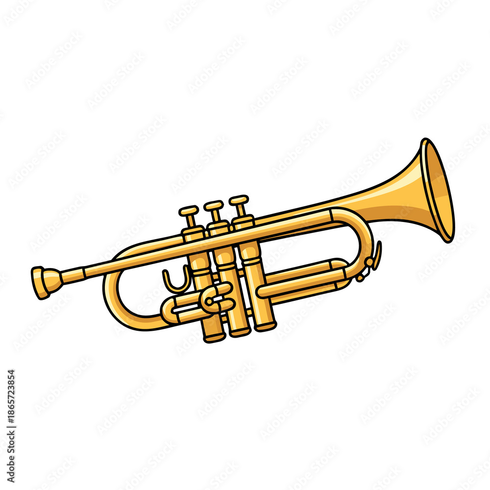 Fototapeta premium Trumpet vector illustration