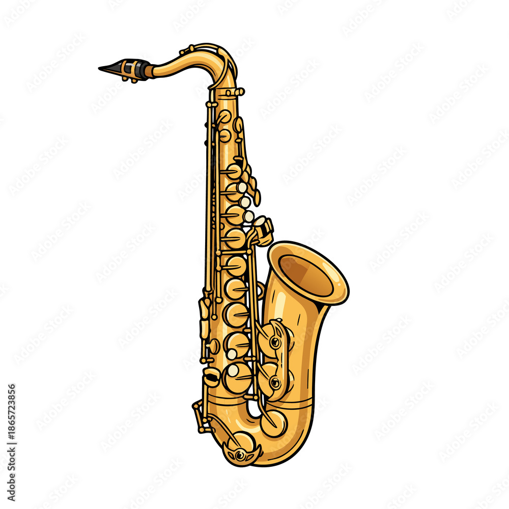 Naklejka premium saxophone illustration