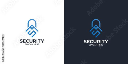 Set of combination security logos with letter S