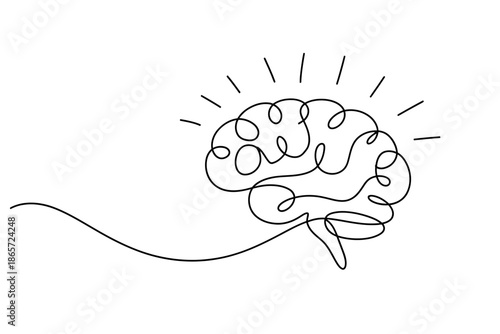 Abstract Brain Idea Illustration