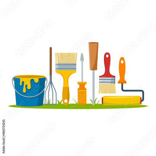 Painting Tools on Grass