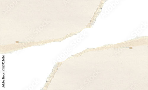 Wallpaper Mural torn blank pages with uneven texture edges. set of ripped white paper sheets png isolated on transparent background. Torontodigital.ca