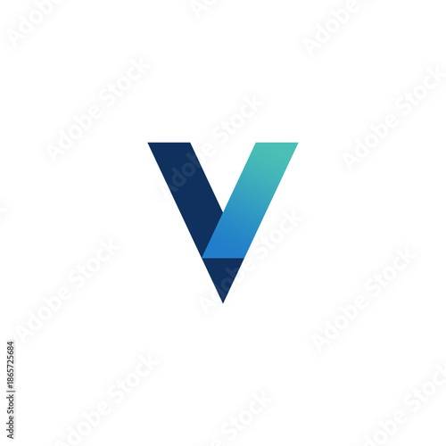 v letter modern overlapping color logo vector icon illustration, letter V growth logo design wordmark. Abstract arrow shapes logo design in letter v arrow vector illustration. Symbol, icon, creative.