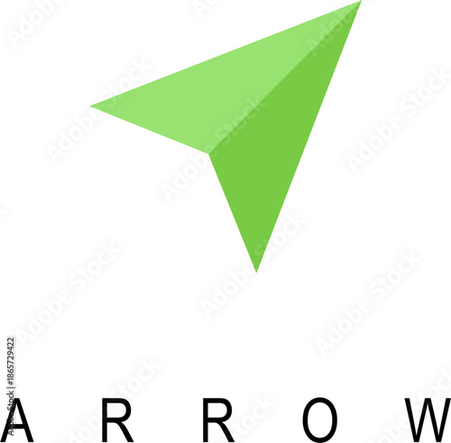 Green 3D Paper Plane Icon Design Element.