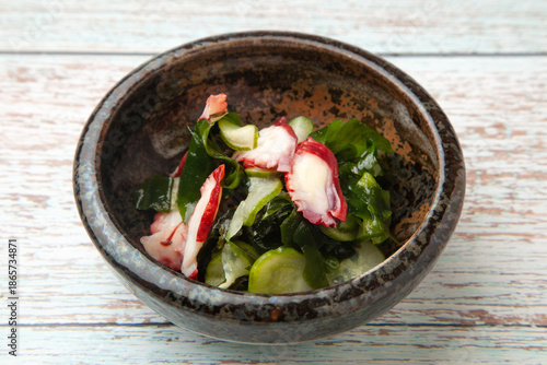 蛸ときゅうりとわかめの酢の物