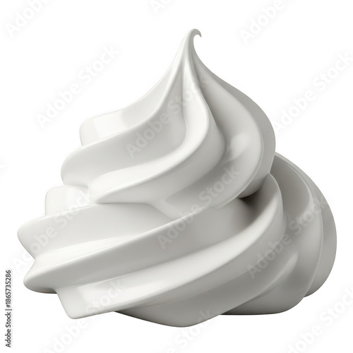 Creamy swirl of whipped topping
