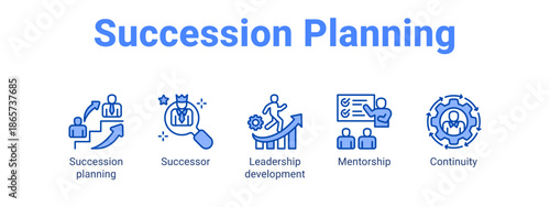 Succession Planning web banner icon vector illustration concept for business with icon of Succession planning, Successor, Leadership development.