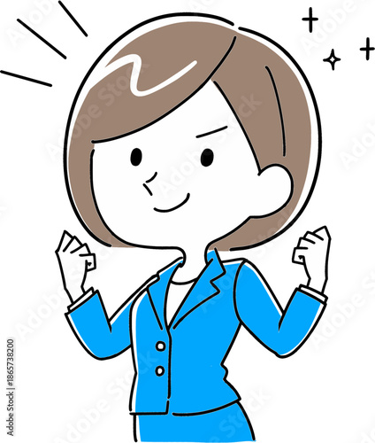 ガッツポーズをするビジネスパーソン