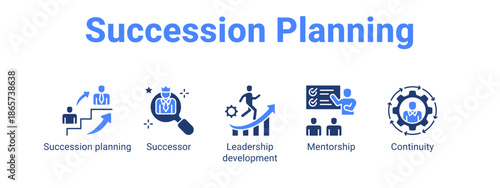 Succession Planning web banner icon vector illustration concept for business with icon of Succession planning, Successor, Leadership development.