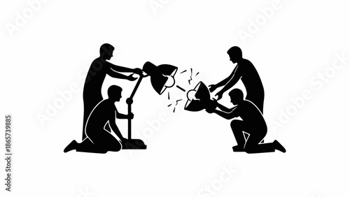 Teamwork illuminates bright ideas and sparks innovation with collaborative energy.