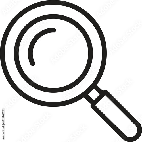 Magnifying glass line icon. search tool, zoom symbol, investigation equipment, vector illustration
