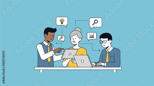 business man and business team