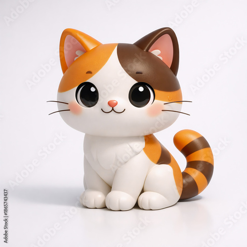 Stylized Volumetric 3D Cat with Soft Lighting and Modern Aesthetic