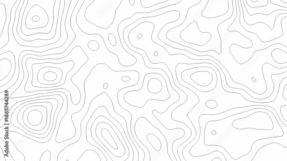 Fototapeta premium Minimal Topographic Contour Line Pattern on White Background – Abstract Terrain Map Texture for Modern Design, Cartography, Geography Themes, Packaging, Branding, and Creative Visual Projects