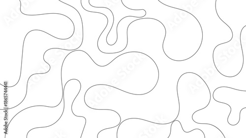 Abstract black squiggles doodle pattern on white background hand drawn curly lines swirls chaotic scribble seamless texture minimalist overlay