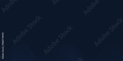 Abstract wave of particles on dark background. Technology backdrop. Pattern for presentations. vector